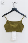 SWAYING 24 Autumn and Winter Cashmere Short Camisole Series SW-SW24AW1T04-LV Green SW24AW1T04